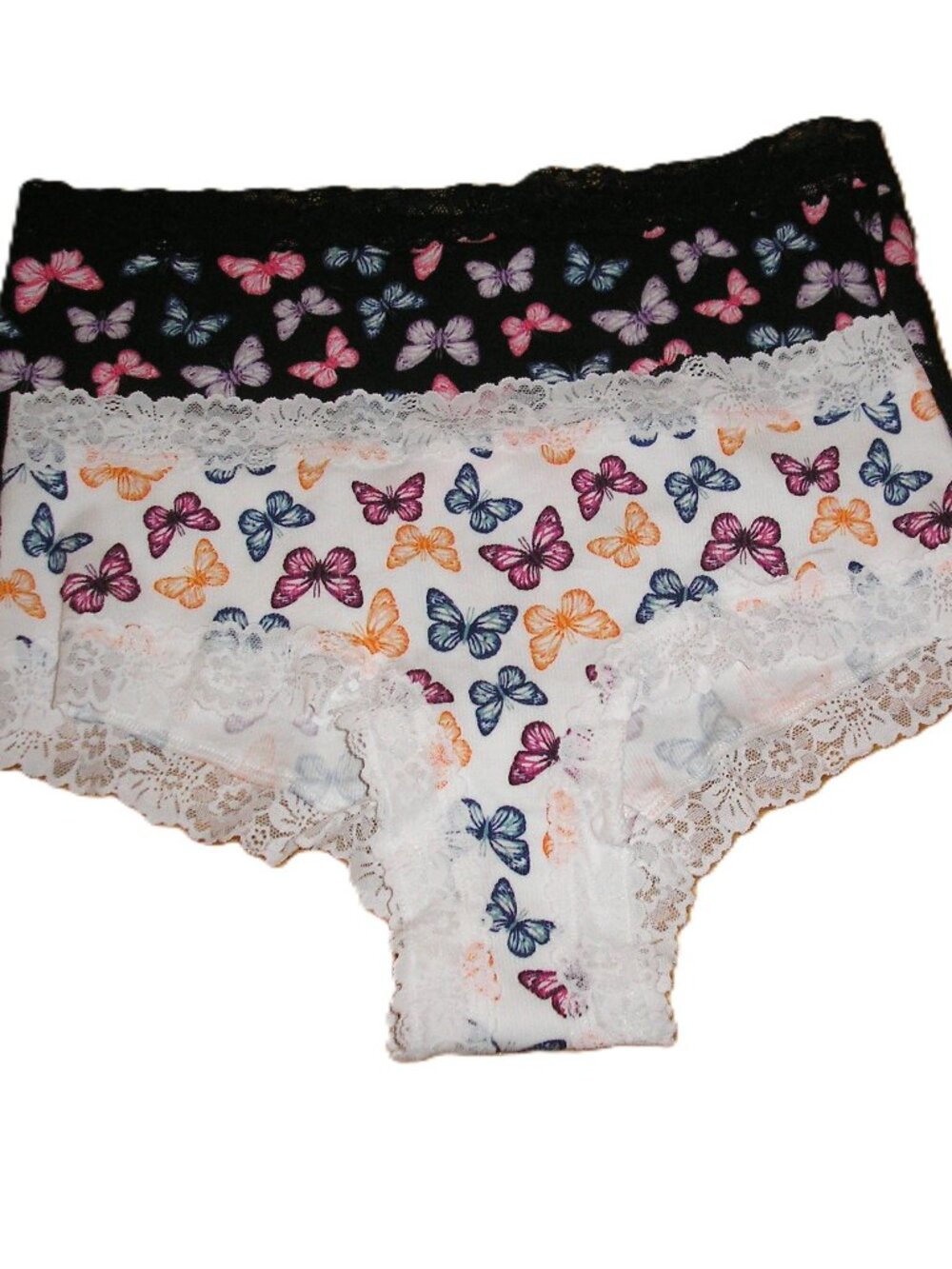 Set of 2 Victoria's Secret Pink - Butterfly Ribbed Cheeky Panties, Large